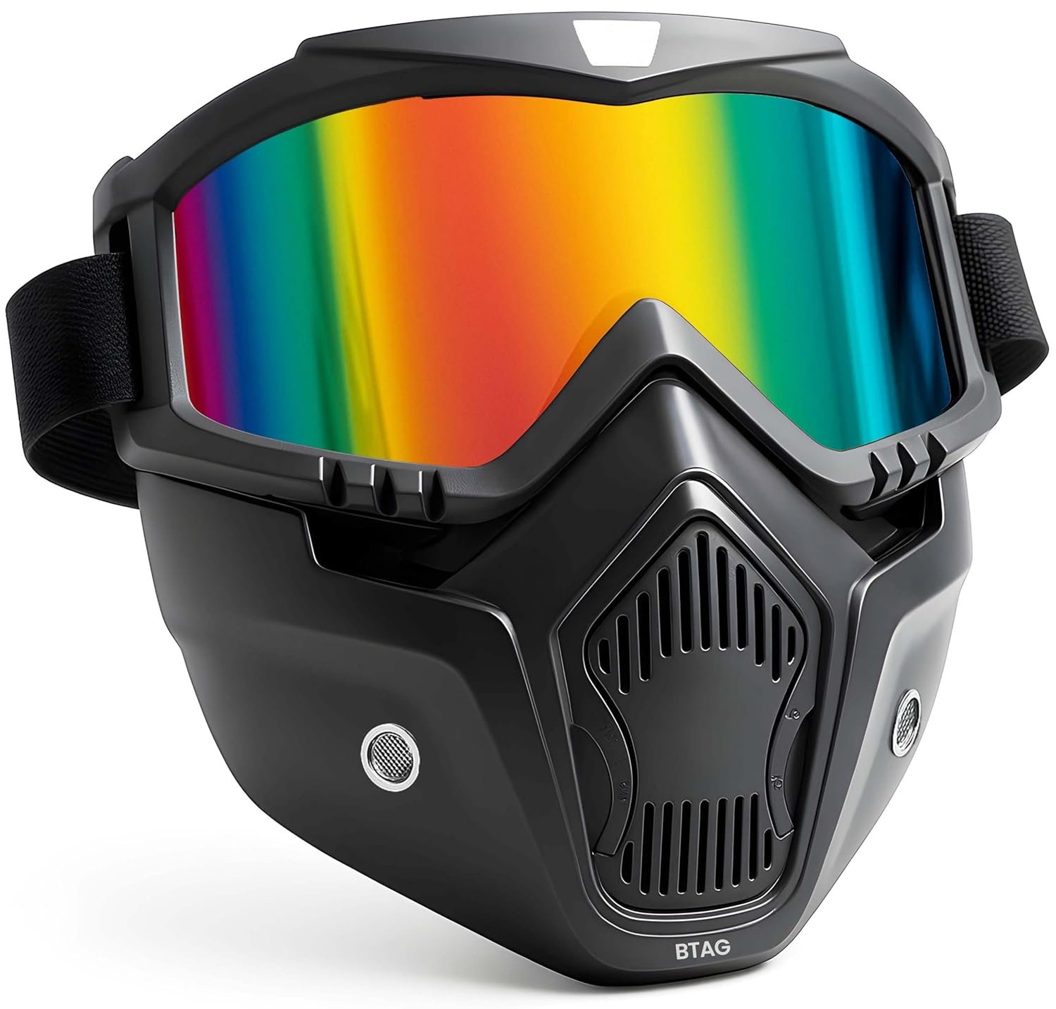 Protective Motorcycle Face Mask with Detachable Goggles